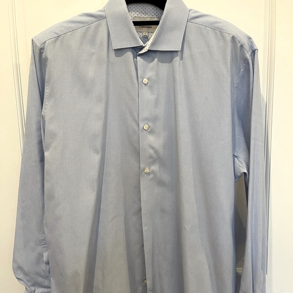 EUC, Ted Baker, Endurance, Beautiful blue and white, L/S button down, 17” 34/35 - Picture 10 of 10
